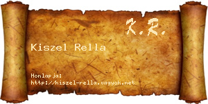 Kiszel Rella névjegykártya